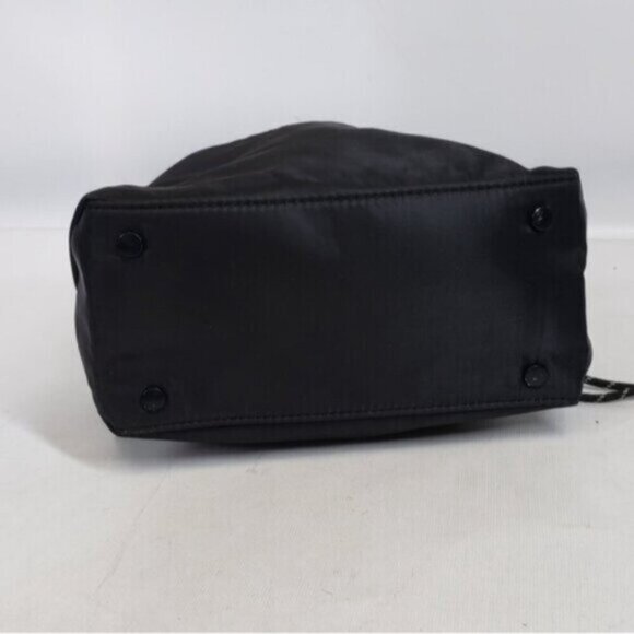 Zara Black Nylon Drawstring  Lunch Bag Crossbody Double Handles Back to School - Picture 6 of 13